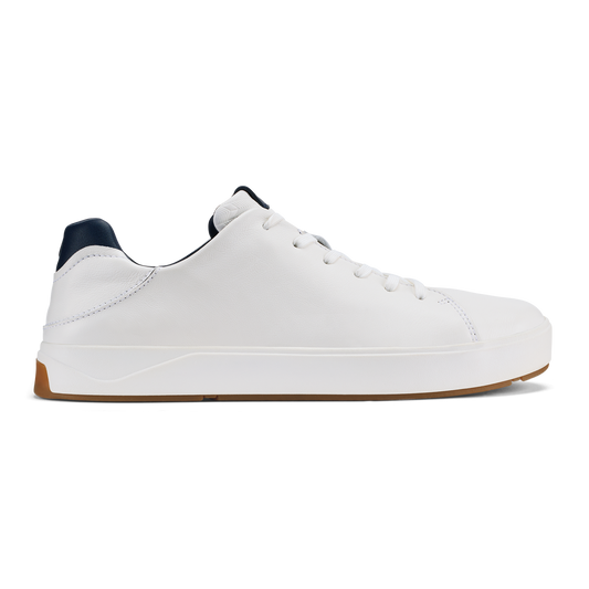 Men OluKai Lae‘ahi Lī ‘Ili Men's Sneakers - Bright White / Trench Blue