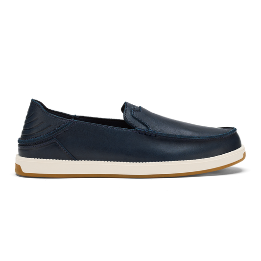 Men OluKai Kākaha Nia Men‘s Suede Slip-On Shoes - Mood Indigo