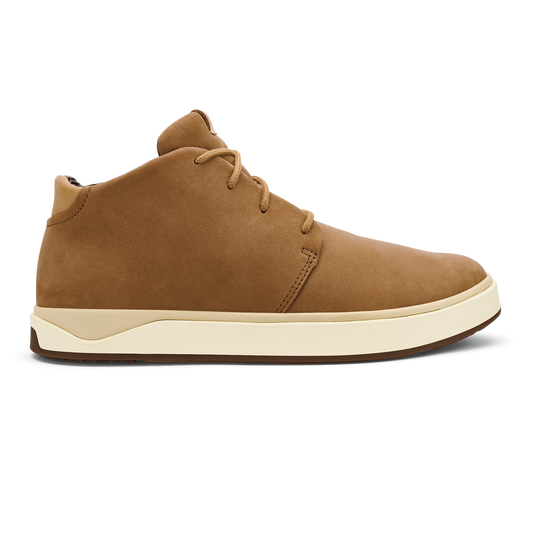 Men OluKai Papakū 'Ili Men’s Waterproof Leather Boots- Tan