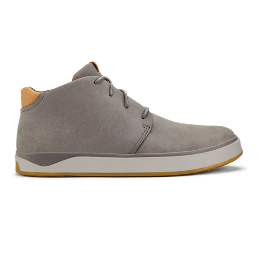 Men OluKai Papakū 'Ili Men’s Waterproof Leather Boots- Graphite