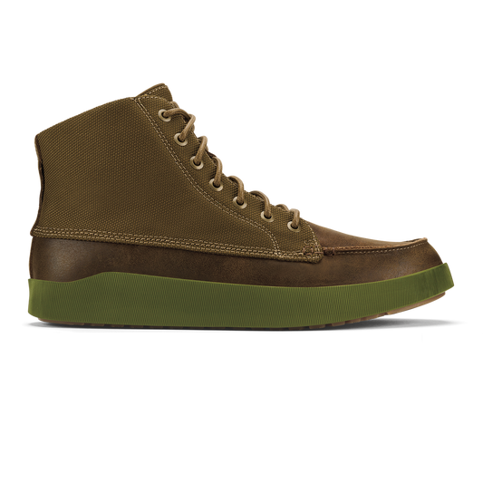 Men OluKai Mōlina Men’s Waterproof Leather Boots - Mustang Hanu