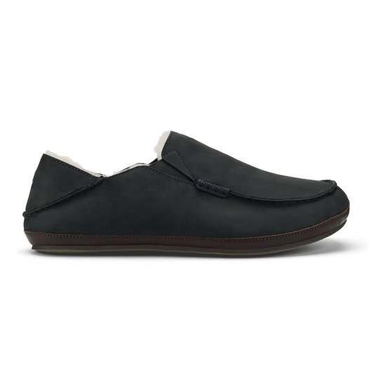 Men OluKai Moloā Slipper - Black / Dk Java