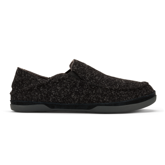 Men OluKai Moloā Hulu Men’s Wool Slippers - Black