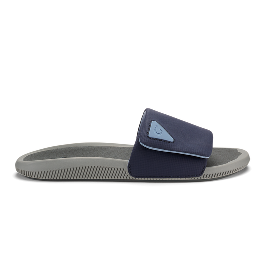 Men|New Arrivals OluKai Ulele Slide - Blue Depth / Charcoal