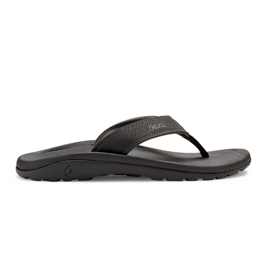 Men OluKai OluKai ‘Ohana - Black / Dark Shadow | Men's Beach Sandals
