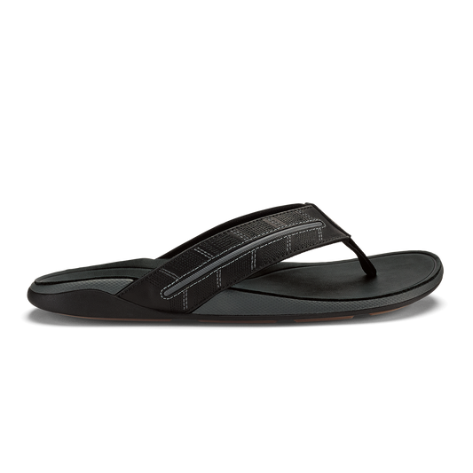 Men|New Arrivals OluKai Tuahine Palm - Lava Rock / Dk Shadow
