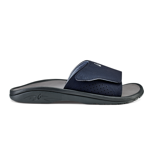 Men OluKai OluKai Nalu Slide - Trench Blue / Charcoal | Men's Sandals