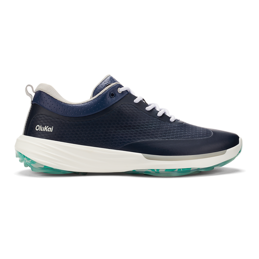 Men OluKai Mākena Men’s Waterproof Golf Shoes - Mood Indigo