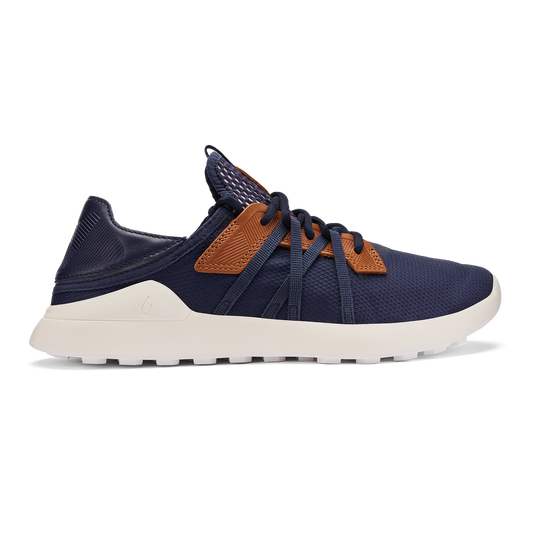 Men OluKai Manele Men’s Breathable Golf Shoes - Trench Blue