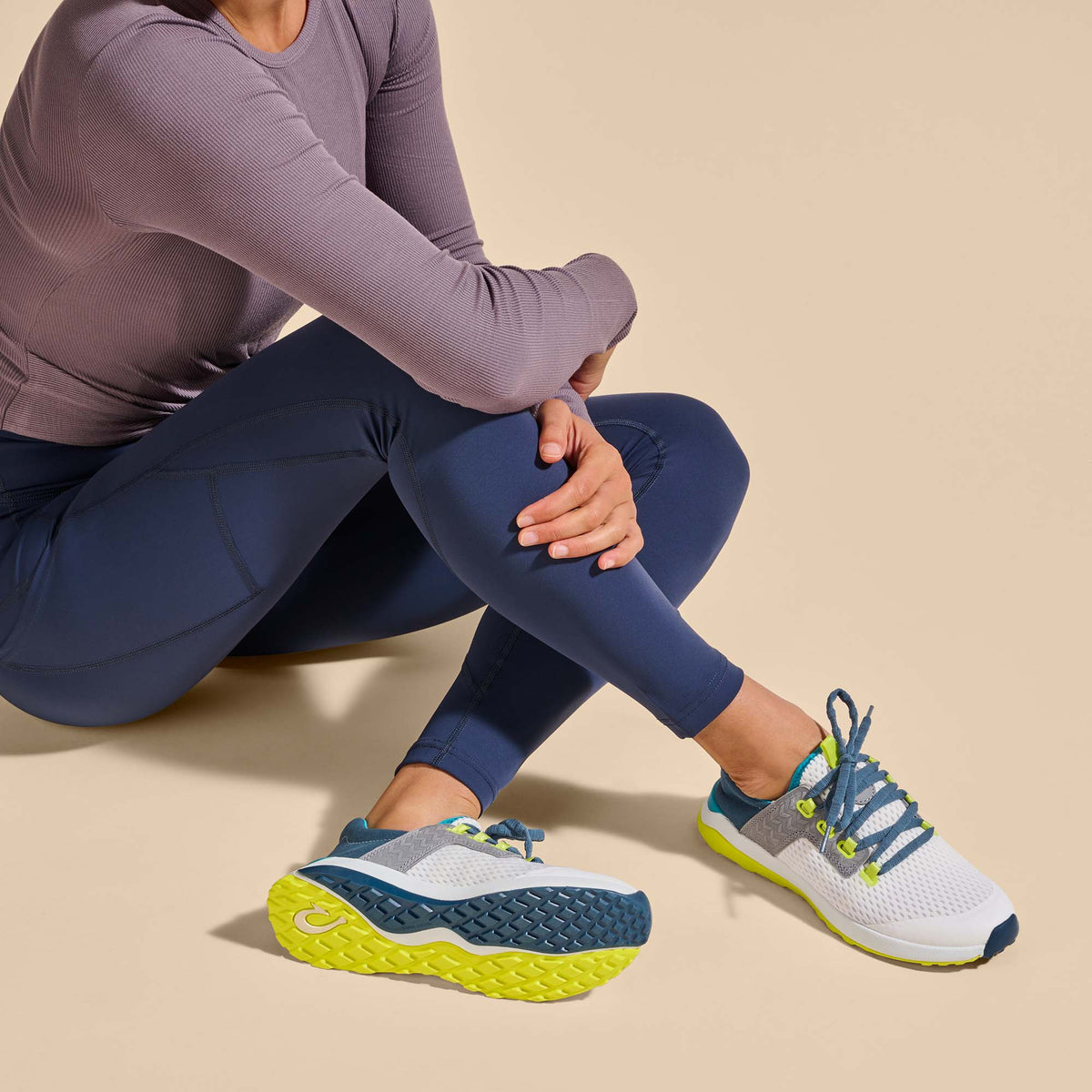 Women OluKai Wailuku Women’s Athletic Shoes - Bright White / Lagoon
