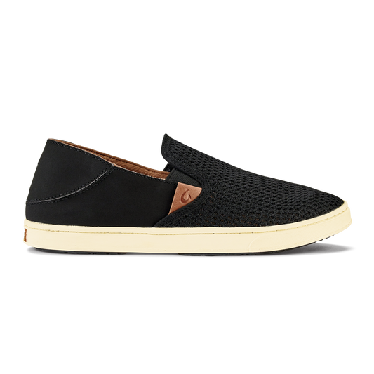 Women OluKai Pehuea Women's Breathable Slip-On Sneakers - Black