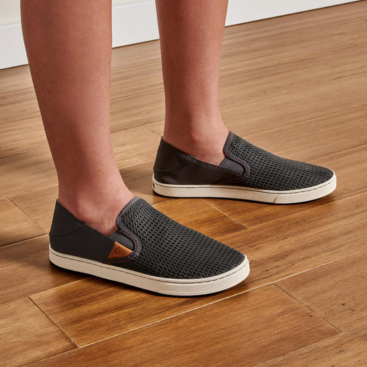 Women OluKai Pehuea Women's Breathable Slip-On Sneakers - Pavement