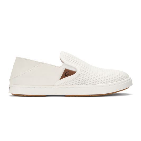 Women OluKai Pehuea Women's Breathable Slip-On Sneakers - Bright White