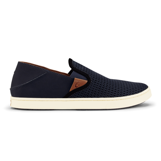 Women OluKai Pehuea Women's Breathable Slip-On Sneakers - Trench Blue