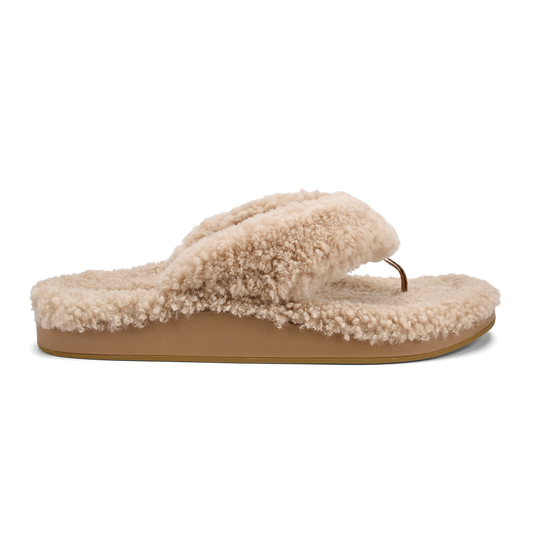 Women OluKai Kīpe'a Heu Women‘s Flip Flop Slippers - Tan
