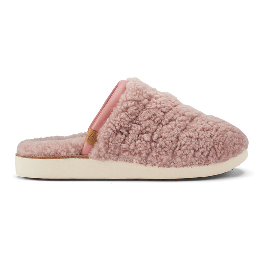 Women OluKai Pūpū Mua Women’s Shearling Mule Slipper - Pink Sea Salt