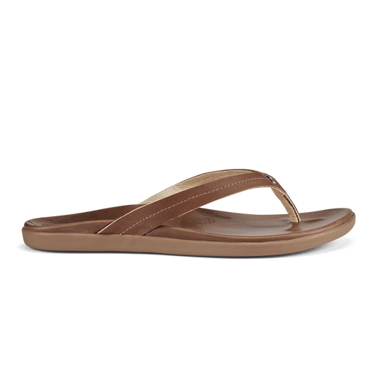 Women OluKai Honu Women’s Leather Beach Sandals - Tan