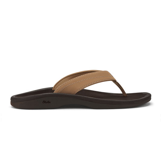 Women OluKai ‘Ohana Women's Beach Sandals - Almond / Dark Java