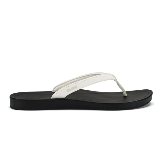 Women OluKai ‘Uiki Women’s Everyday Beach Sandals - Bright White / Lava Rock