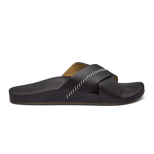 Women OluKai Kipe‘a ‘Olu Women‘s Slide Sandals - Black