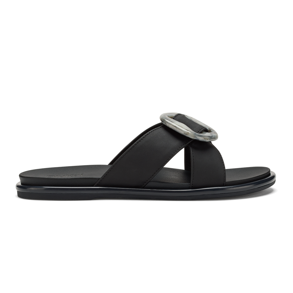 Women OluKai La‘i Slide Women’s Slide Beach Sandals - Lava Rock
