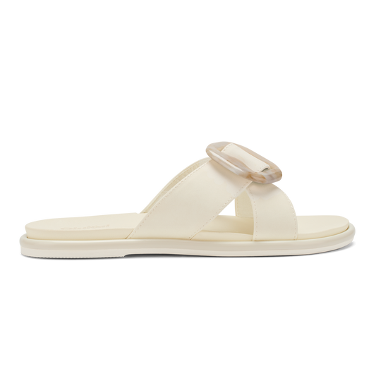 Women OluKai La‘i Slide Women’s Slide Beach Sandals - White Sand