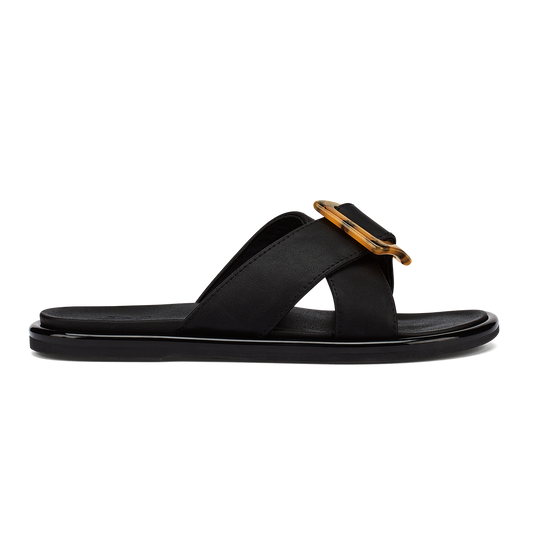 Women OluKai La‘i Slide Women’s Slide Beach Sandals - Black